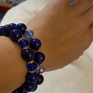 Best Friends Bracelets Christmas Gift for Her Friendship lapis lazuli Bracelets